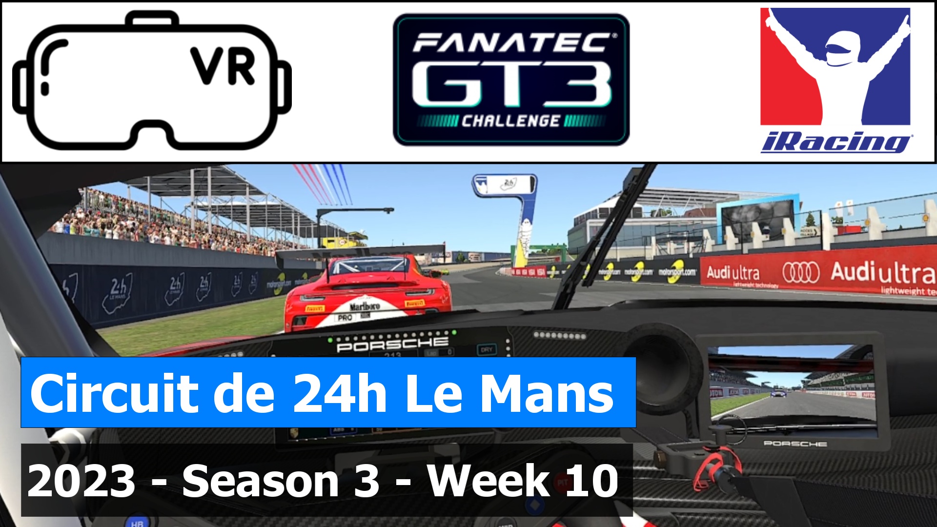 IRacing VR Porsche 911 992 Circuit 24h De LeMans GT3 Fanatec